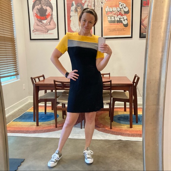 Vintage Betsy’s Things black, yellow, white dress - Picture 1 of 6